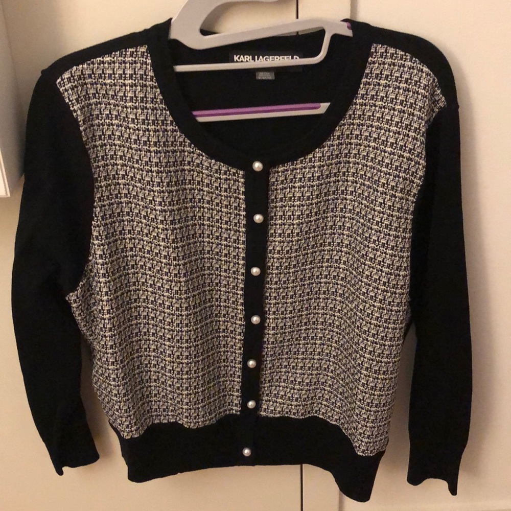 Karl Lagerfeld Tweed Cardigan